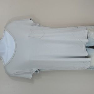 Divided H&M Light Gray Cap Sleeve Lightweight Pocket T-shirt